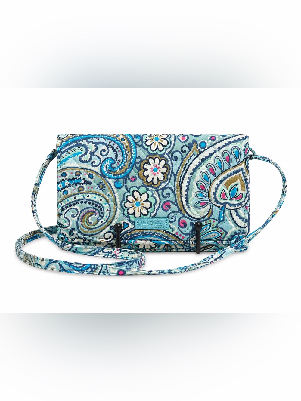 Vera Bradley RETIRED Daisy Dot Paisley Quilted Crossbody RFID Wallet